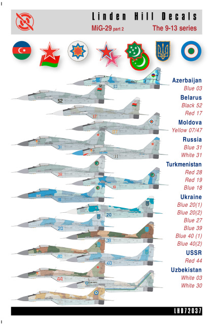 Linden Hill Decals 1/32 KAZAKHSTAN AIR FORCE Post Soviet Air Force Series 