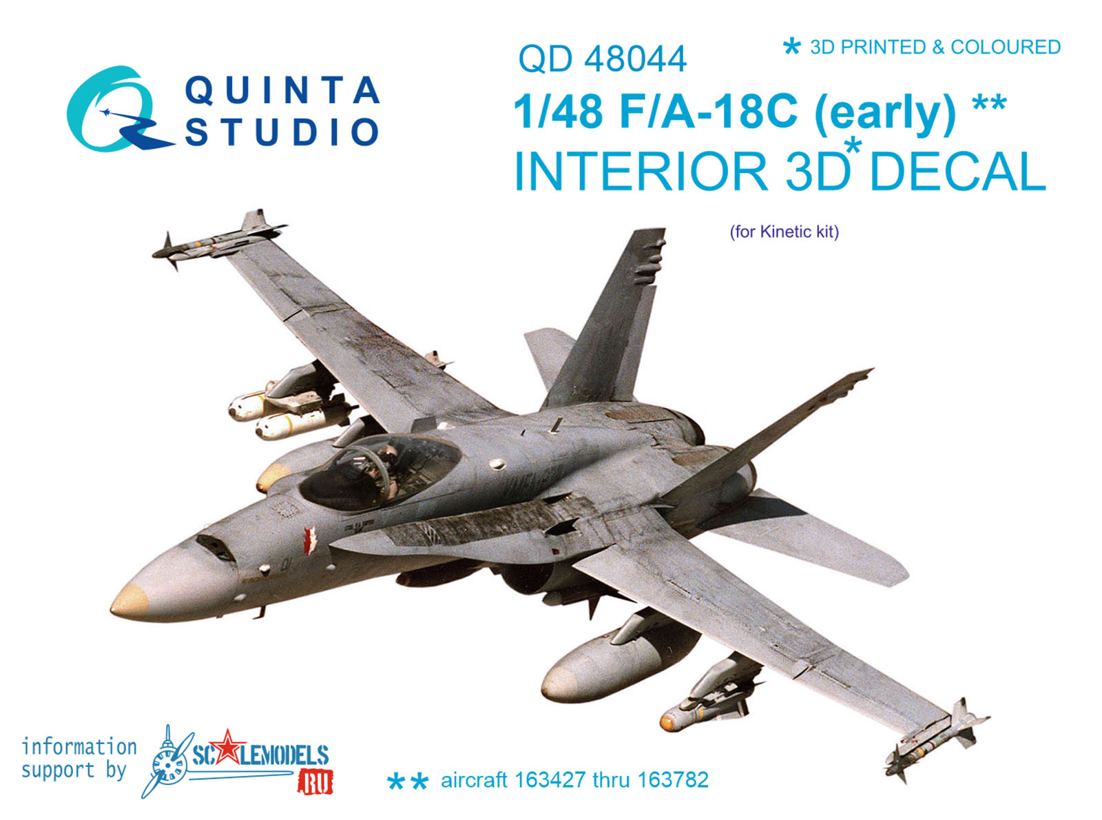 QD48044 – F-18C (early) – 1/48 scale interior 3D decal